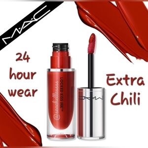 Mac Locked Kiss 24 Hour Lipstick Extra Chili Brand New in Box Authentic